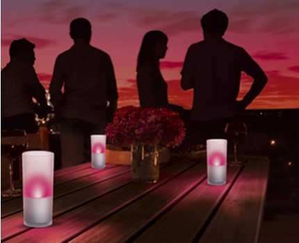 Groupdeal - 3 rode Candle lights van Philips!