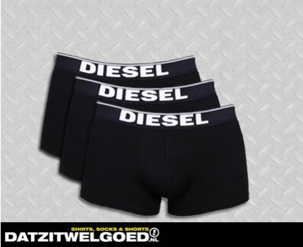 Groupdeal - 3-Pack zwarte Diesel boxershorts