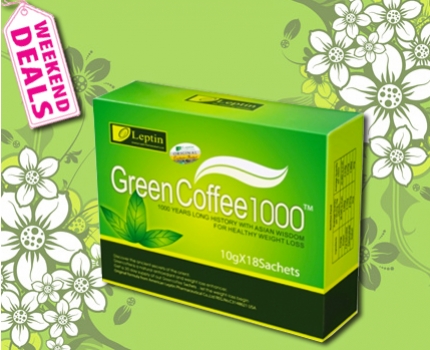 Groupdeal - 4 pakken Leptin Green Coffee 1000! Afslanken en detoxen!