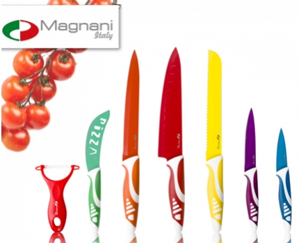 Groupdeal - 7-delige kleurrijke Magnani Italy messenset