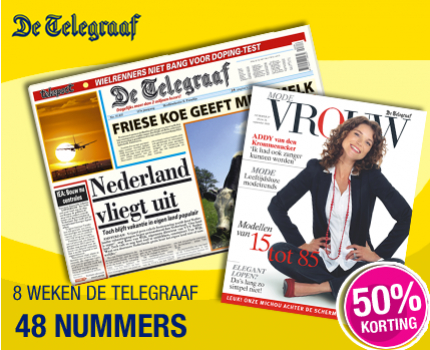 Groupdeal - 8 weken De Telegraaf met 50% korting