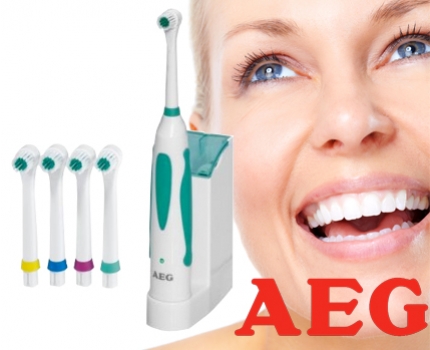 Groupdeal - AEG elektrische tandenborstel inclusief 4 opzetborsteltjes