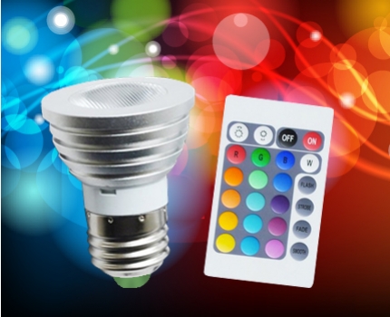 Groupdeal - Breng kleur in je leven met de RGB LED spot met afstandsbediening!
