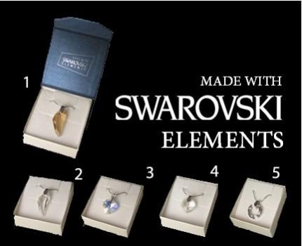 Groupdeal - De keuze uit 5 prachtige hangers met verschillende kleuren Swarovski Crystal + ketting!