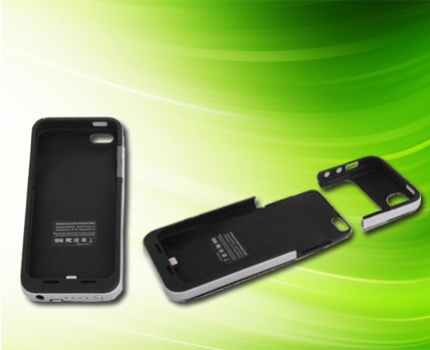 Groupdeal - iPhone 5 externe battery case; beschermhoesje met ingebouwde extra batterij