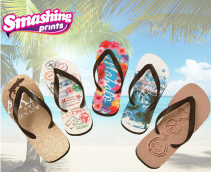 Groupdeal - Je eigen foto bedrukt op slippers inclusief strandhoes! In stijl op het strand!