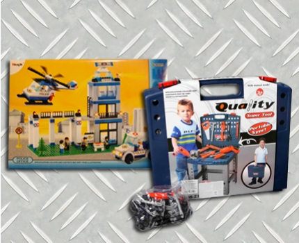 Groupdeal - Lego compatible politiebureau of een werkbank inclusief gereedschap!