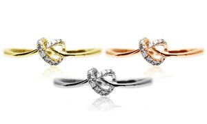 Groupon - Gouden Ringen Met 0,10 Kt. Diamanten