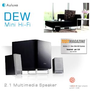 iBood - 2.1 Multimedia Speaker Auluxe Dew: subwoofer en twee satellietluidsprekers (30W +2x7W) met fantastisch geluid