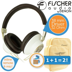 iBood - 2pack Fischer Audio Master Series FA-004v2 Wit - Circumaural HiFi hoofdtelefoon