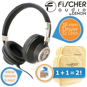 iBood - 2pack Fischer Audio Master Series FA-004v2 Zwart - Circumaural HiFi hoofdtelefoon