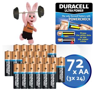 iBood - 72-pak Duracell Ultra Power AA-batterijen