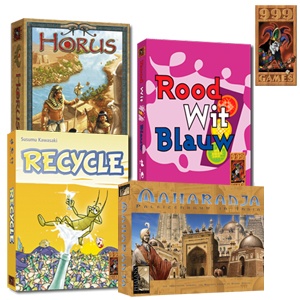 iBood - 999Games spellenpakket met Recycle, Roow-Wit-Blauw, Horus en Maharadja