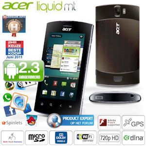 iBood - Acer Liquid MT Smartphone met Android 2.2, 5 Megapixel camera en 3,6 inch touchscreen
