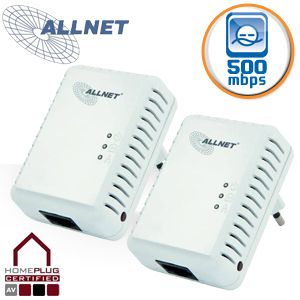 iBood - Allnet 500Mbit HomePlugAV Mini Ethernet Adapter starterkit