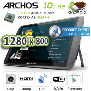 iBood - Archos 101 G9 8GB Turbo 10-inch tablet met Android 4.0 en 1.5 GHz OMAP4 multi-core processor