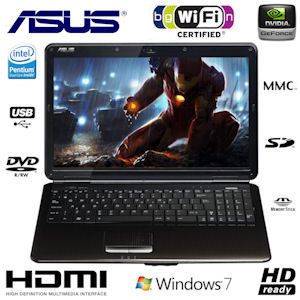 iBood - Asus 15.6” HD Notebook met 1GB dedicated video memory , HDMI en Windows 7