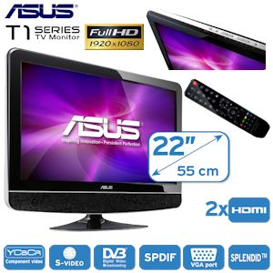 iBood - Asus 22T1E 22-inch Full HD 1080p LCD TV/Monitor 5ms, 20000:1, 2x HDMI