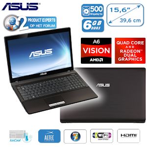 iBood - Asus K53TA 15,6 inch Notebook met de nieuwste Quadcore AMD A6-3400M processor