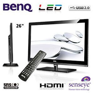 iBood - BenQ  26” HD LED TV/Monitor met 2x HDMI en DVB-T Aansluiting