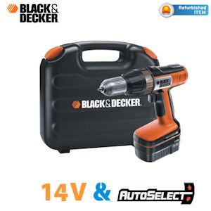 iBood - Black & Decker 14.4V AutoSelect® accuklopboormachine met 2 versnellingen + koffer (refurbished)