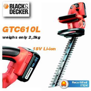 iBood - Black & Decker GTC610 snoerloze heggenschaar met 18V Li-ion batterij (opnieuw gecertificeerd als nieuw)
