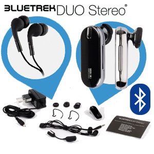 iBood - Bluetrek Duo Stereo Bluetooth headset / koptelefoon met SRS 3D Surround