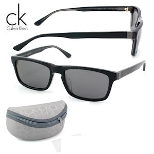 iBood - Calvin Klein zonnebril met zwart frame en crystal grey glazen