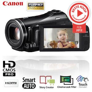 iBood - Canon Legria Full HD-camcorder met 10x HD-video-objectief, irisdiafragma en 16 GB Dual Flash Memory