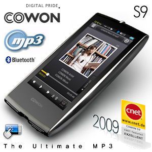 iBood - Cowon S9 8Gb Titanium met AMOLED Touch Screen en Bluetooth