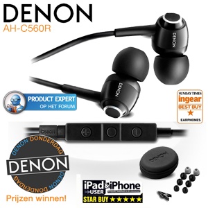 iBood - Denon Premium Mobile Elite In-Ears met 3-knops afstandsbediening voor iPhone