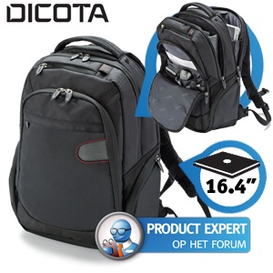iBood - Dicota BacPac Challenge 15.4 - 16.4 ergonomische laptoprugzak met vele praktische vakken