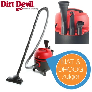 iBood - Dirt Devil Nat- en Droogzuiger met 5 sproeiers