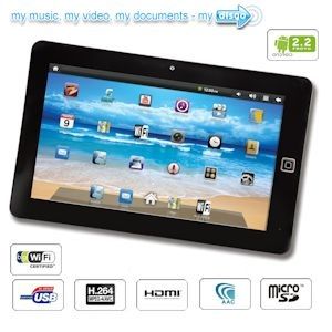 iBood - Disgo 7900 10.1 inch Android 2.2 Touch Screen Tablet met HDMI-out, WiFi en Ethernet