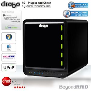 iBood - Drobo® FS 5-bay NAS server met Gigabit Ethernet, Self-Healing en BeyondRAID ™-technologie