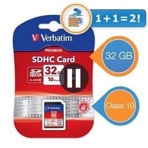iBood - Duopack 32GB SDHC kaarten Verbatim klasse 10 - Huntpauze, de volgende deal is om 07:00 uur!