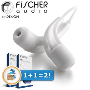 iBood - Duopack Fischer Audio Ceramique in-ears White