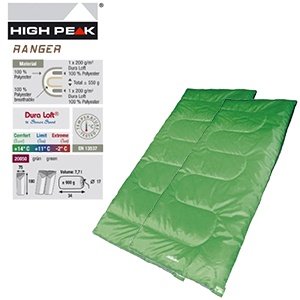 iBood - Duopack High Peak Ranger slaapzakken, goed tot -2 graden!