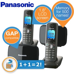 iBood - Duopack Panasonic premium draadloze DECT Telefoons met basisstation