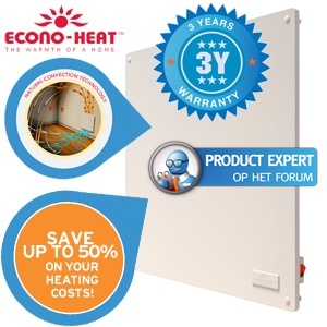 iBood - Econo-Heat eHeater 400 Watt - energiebesparend electrisch verwarmingspaneel