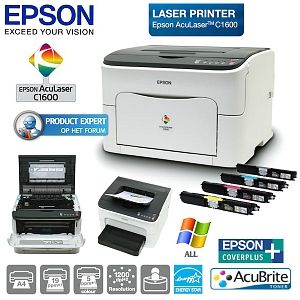 iBood - Epson Aculaser c1600 – Betrouwbare kleurenlaserprinter voor zakelijk en persoonlijk gebruik.