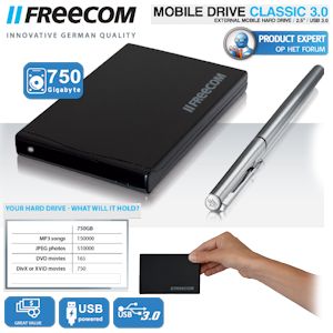 iBood - Freecom USB 3.0 Mobile Drive Classic 2.5 inch met 750GB – de perfecte reisgenoot!
