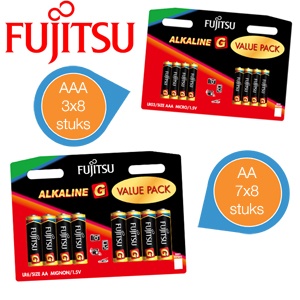 iBood - Fujitsu Batterijenbundel 56X AA en 24X AAA