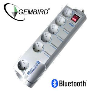 iBood - Gembird SIS-PM Silver Shield met BT via Bluetooth programmeerbare stekkerdoos