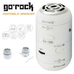 iBood - Go Rock Mini Stereo USB Speakers met Extra Bas Wit
