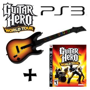 iBood - Guitar Hero World Tour Inclusief Gitaar voor PlayStation3