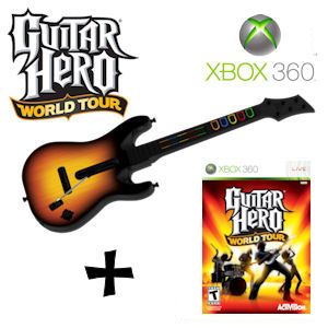 iBood - Guitar Hero World Tour Inclusief Gitaar voor Xbox 360