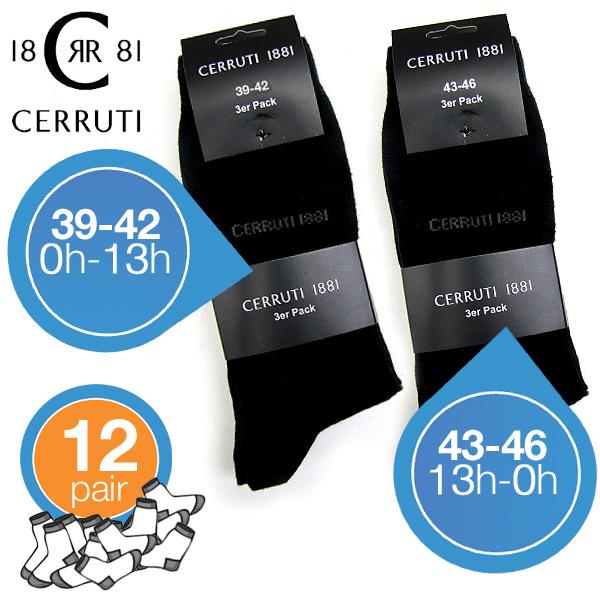 iBood Health & Beauty - 12 paar zwarte Cerruti sokken