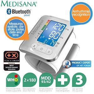 iBood Health & Beauty - Medisana BW 300 CONNECT polsbloeddrukmeter met Bluetooth Smart