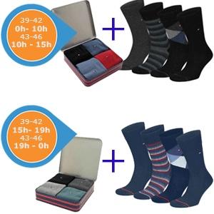 iBood Health & Beauty - Tommy Hilfiger 2 giftboxes (= 8 paar) unisex sokken maat 43-46 (19:00 - 23:59)